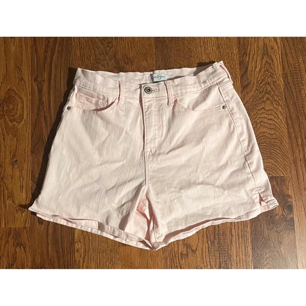 Jessica Simpson Womens High Rise Denim Shorts Light Pink Size 6 Pastel Summer